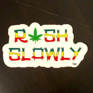 Custom Rush Slowly Rasta sticker